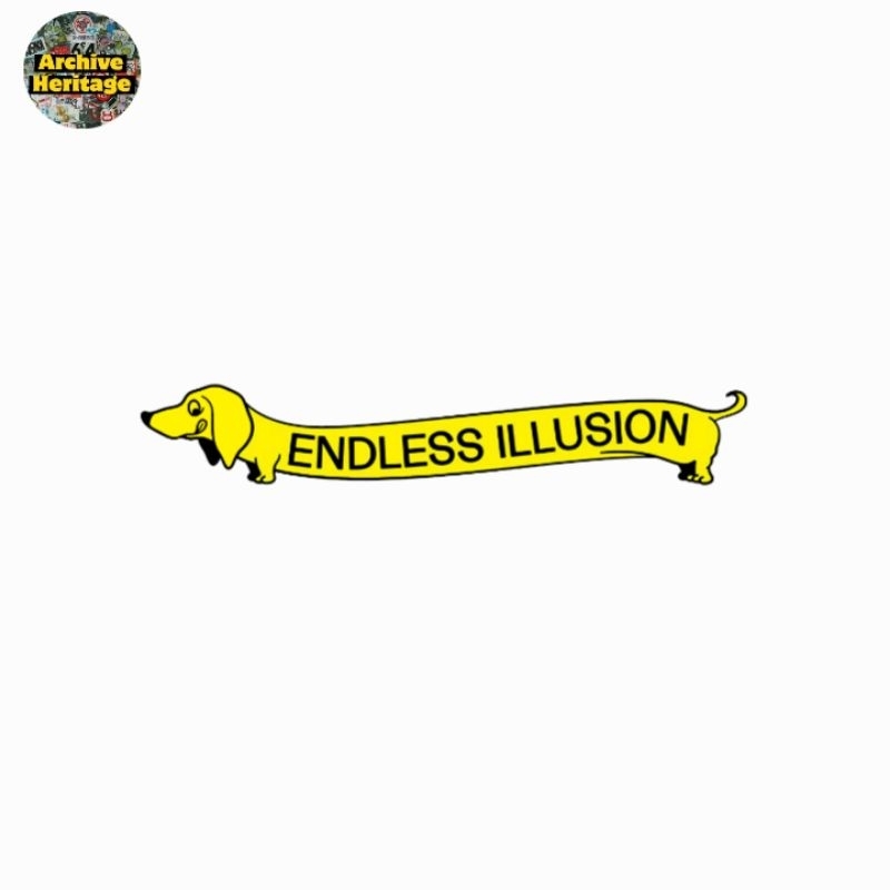 

sticker Endless illusions dog logo stiker
