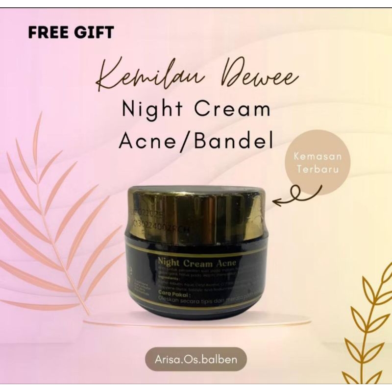 ￼Night Bandel/Acne/flek/susah putih Kemilau Dewee Skincare Original  100%