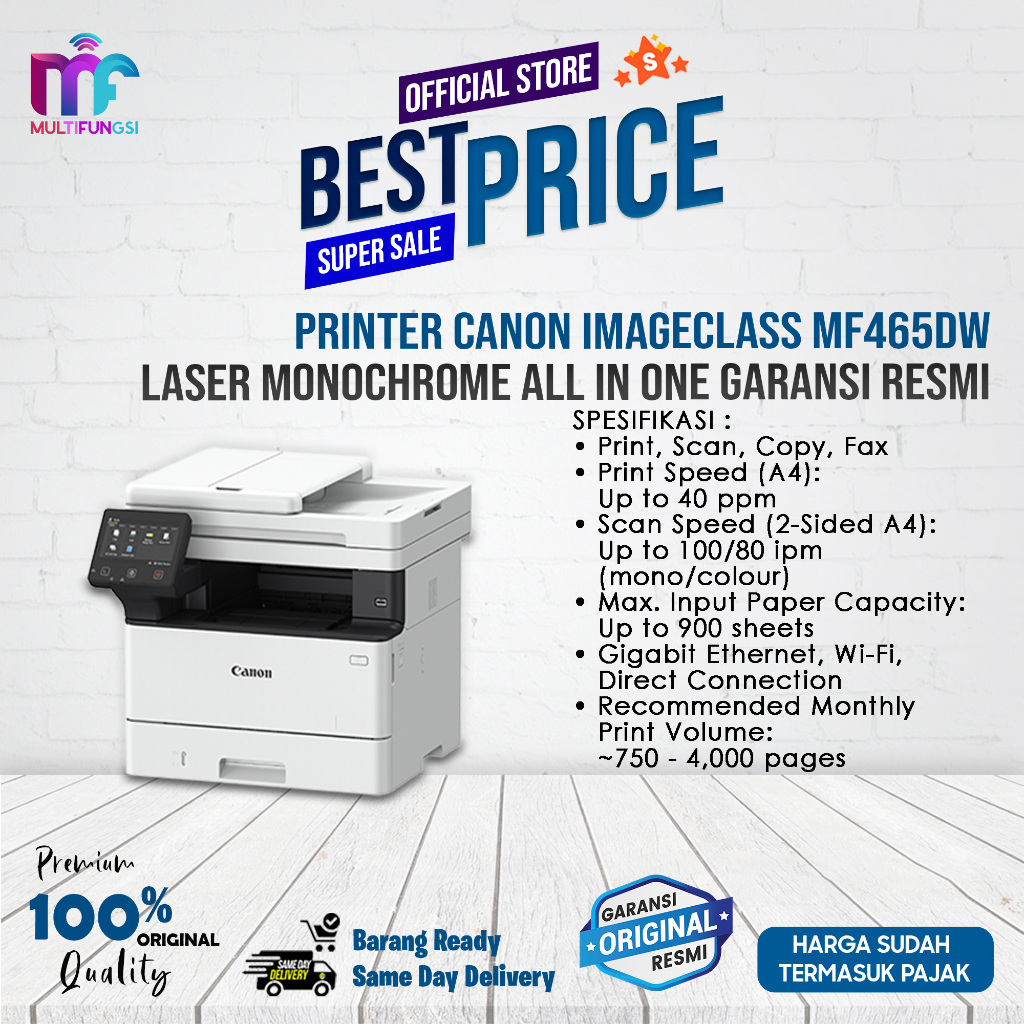 Canon imageCLASS MF465DW Printer Laser Monokrom All-In-One