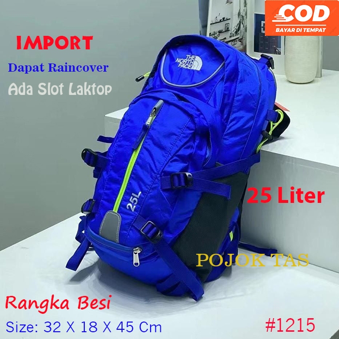 Tas Gunung Hiking Rangka Besi  Tas Ransel Traveling 25 Liter Tas Punggung Tas Camping Import Murah P