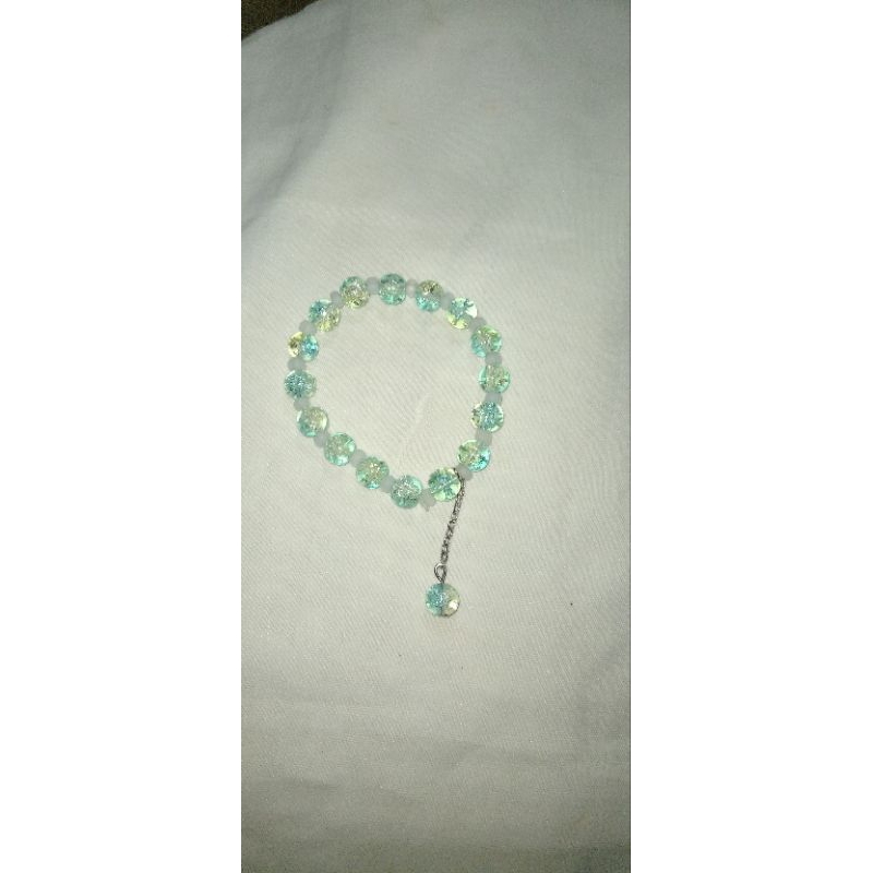 gelang manik kaca retak gradasi