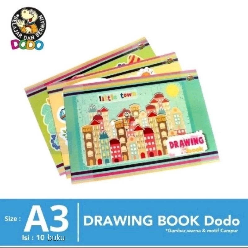 

PER PACK Buku Gambar A3 DODO by Sidu, Drawing Book 1 Pak isi 10 Buku