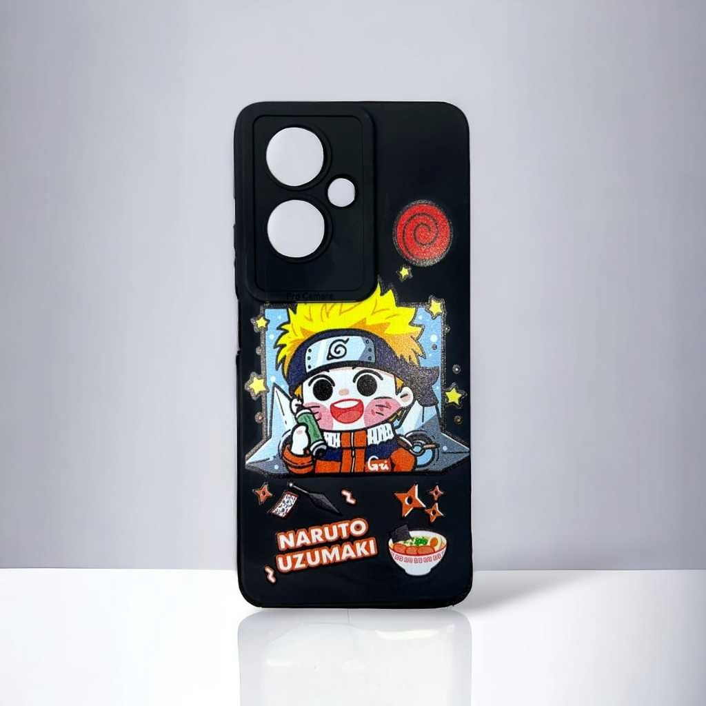 [ Vivo V15 / V20 / V23 / V23E / V25 5G / V25 Pro ] CASE SILICONE CASING CORAK GAMBAR NARUTO ONE PIEC