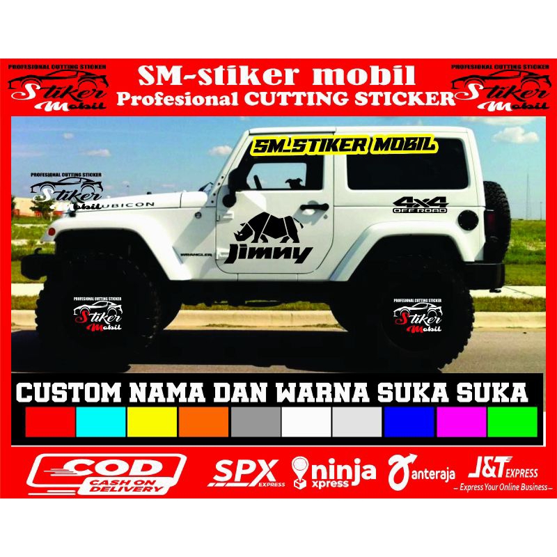 stiker mobil jeep katana jimny stiker variasi body mobil stiker badak stiker cutting