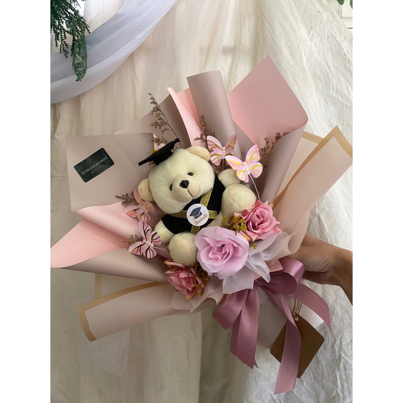 

Buket Teddy / Bucket Bunga Hadiah Anniversary / Ulang Tahun / Gift