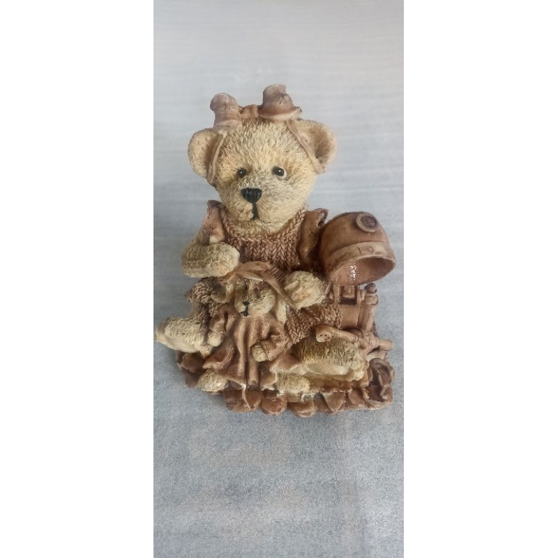 pajangan vintage patung coin bank Boyds bear