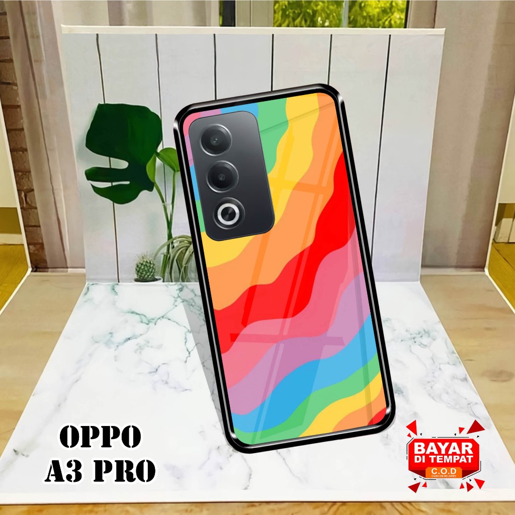 Softcase Glass Kaca OPPO A3 PRO  [ S61 ].