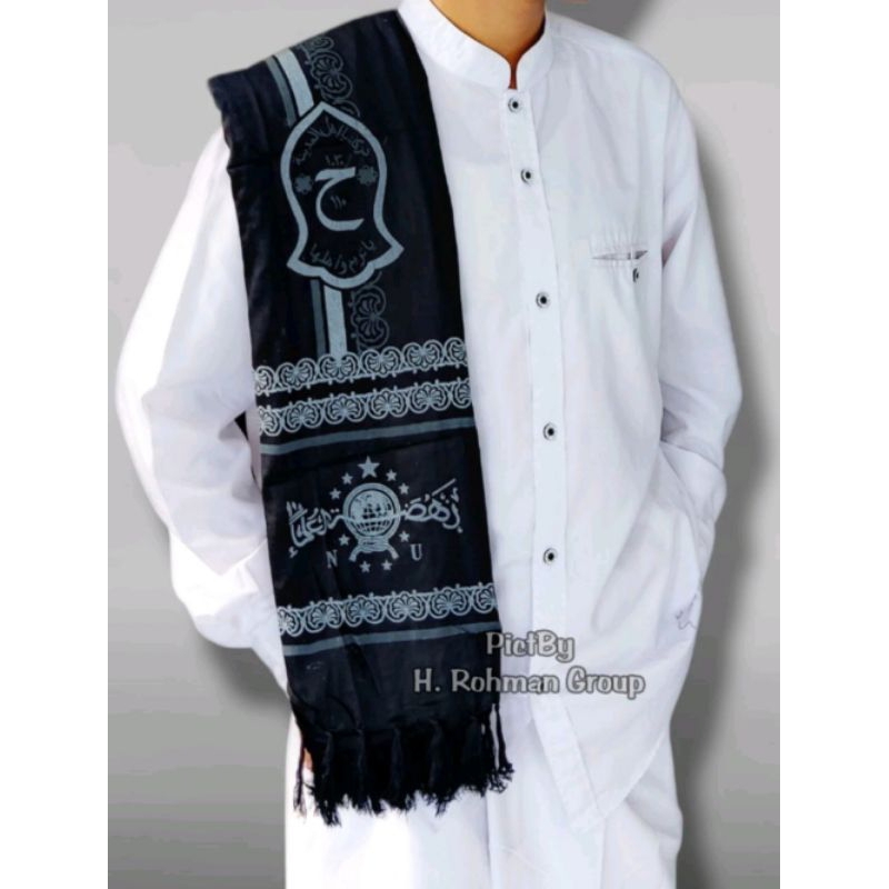 BEST SELLER Sorban Hitam putih (F-1) bahan rayon super lembut dan adem selendang multifungsi sorban