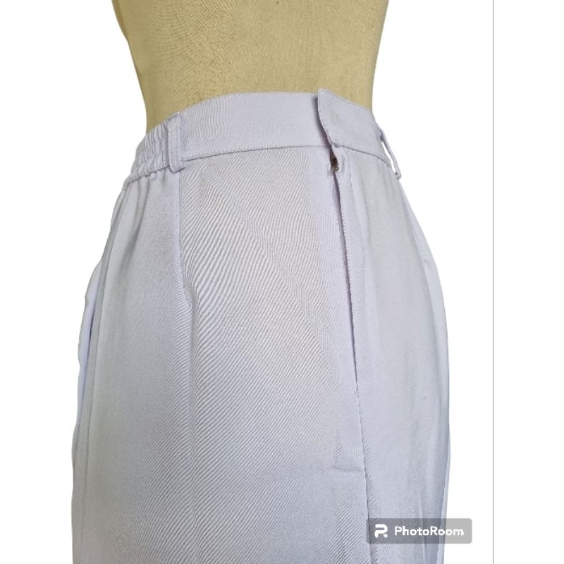 Fast Delivery Rok Putih Panjang Model Line A Ukuran Standar Dan Jumbo Bahan Twist Ferari