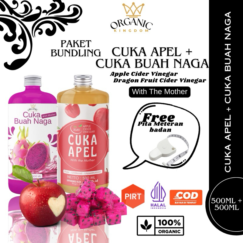 

Bundling Cuka Apel + Cuka Buah Naga With Mother Original Organic