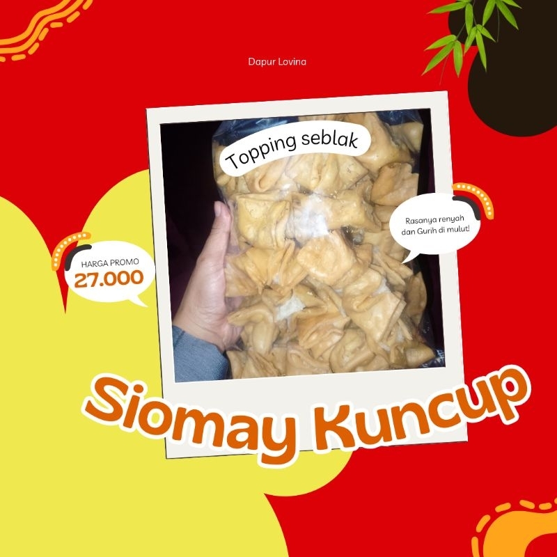 

Siomay kuncup 1 Bungkus isi 50pcs / siomay kering besar / siomay topping