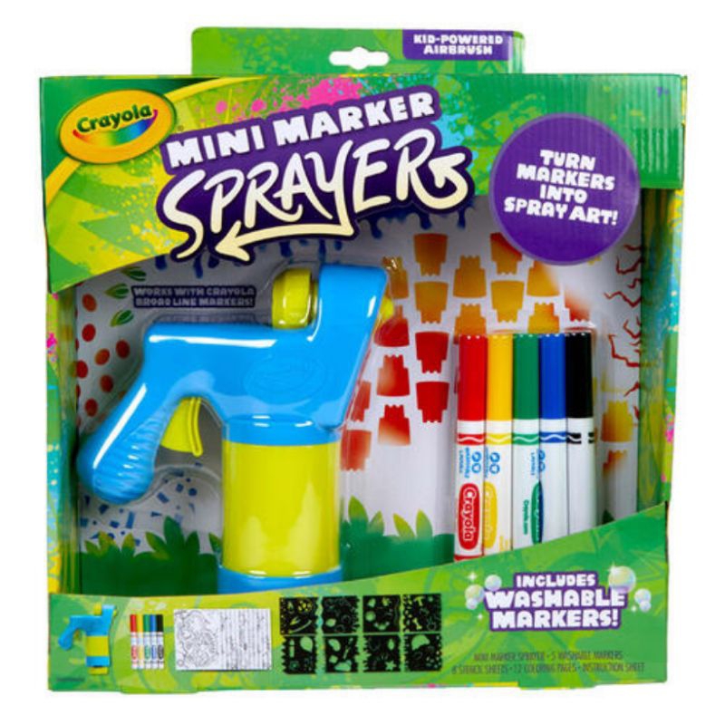 

Crayola mini marker sprayer marker airbrush kit pensil warna