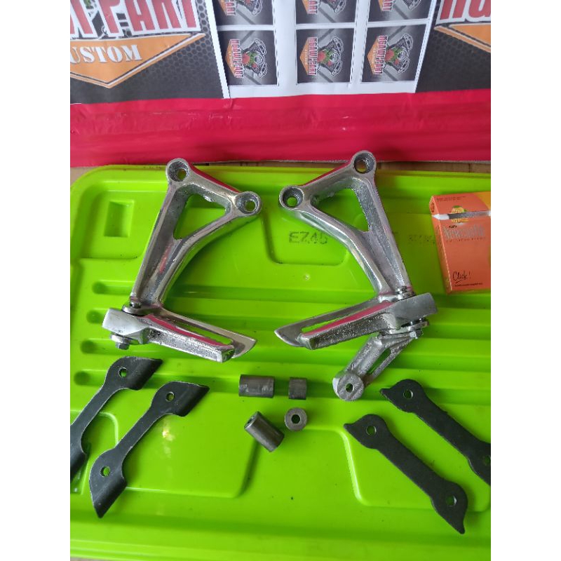 power postep foostep CBR650 set pangkon knalpot model CNC//postep CBR650 set pangkon knalpot