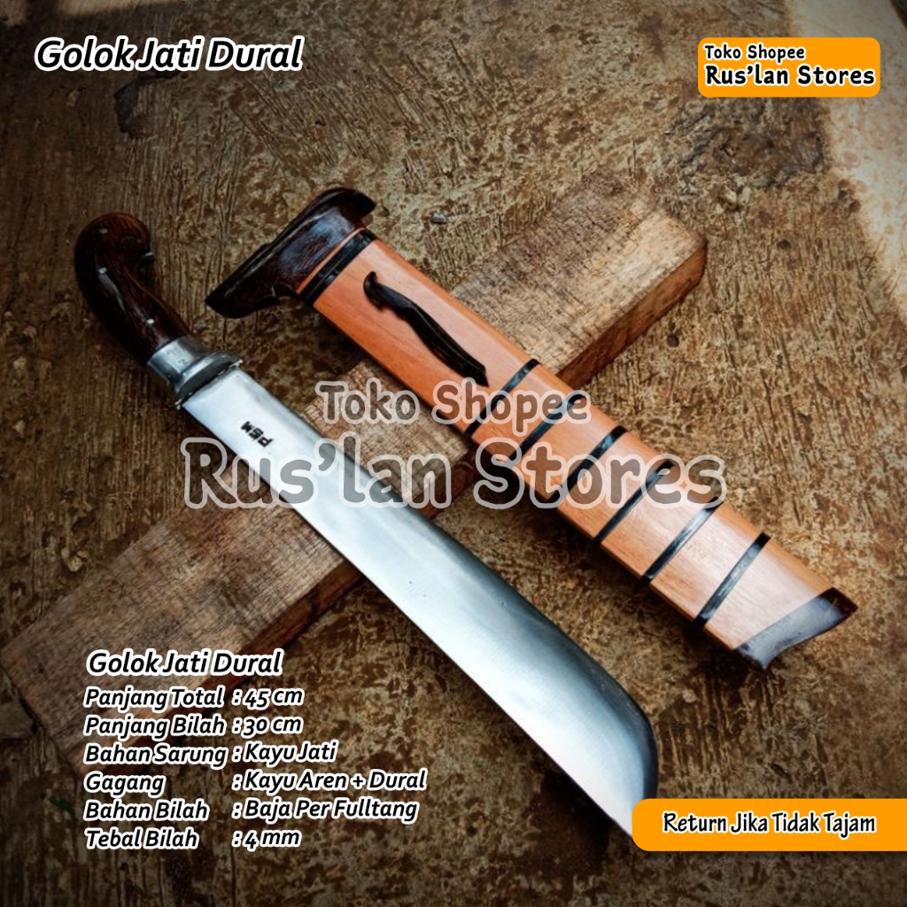 GOLOK KERJA KEBUN SKM Duralium Cibatu Kerja Baja Per Fulltang