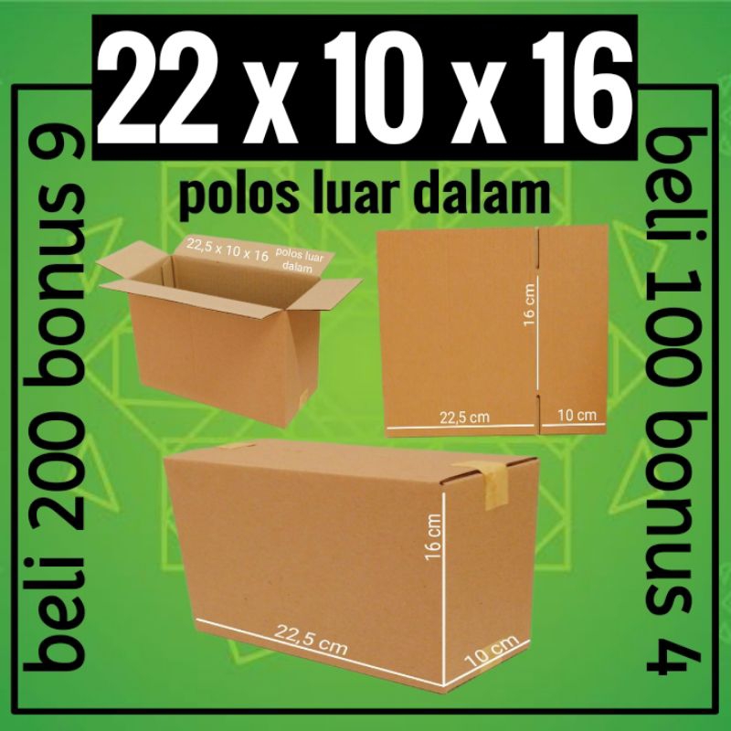 

Kardus karton box packing 22x10x16