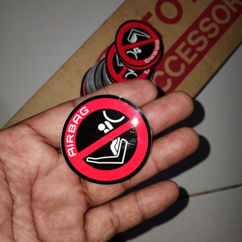 stiker airbag toyota