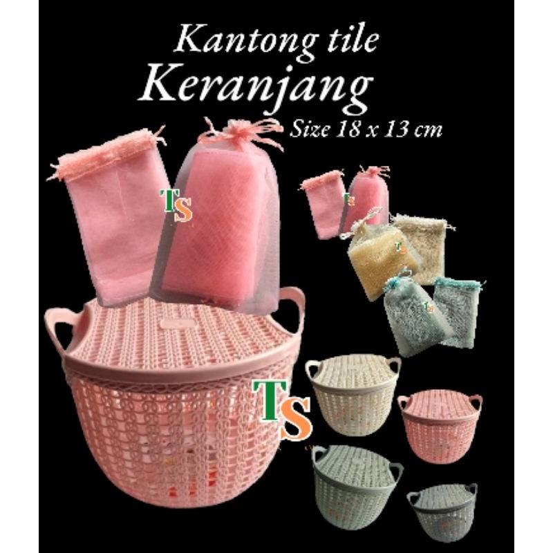 Kantong Tile Serut Souvenir Size 30 x 30 Cm Kantong Kemasan Souvenir Keranjang Buah