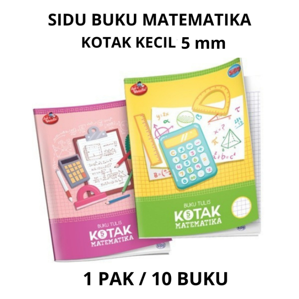 

Sidu buku kotak kecil matematika mandarin ukuran 5mm 38 Lembar - 1 Pak Isi 10 Buku