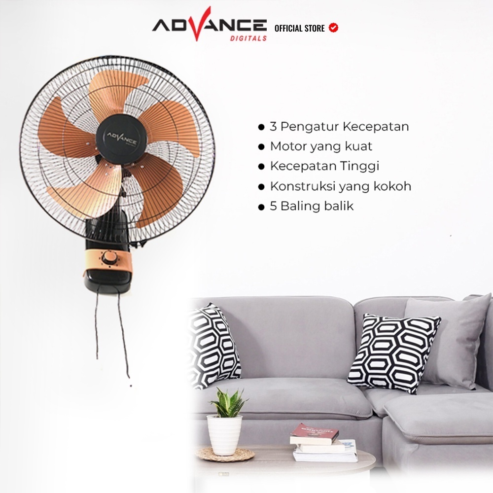 kipas angin advance wf-1835 / kipas angin dinding baling besi / wall fan advance/kipas advance 18in