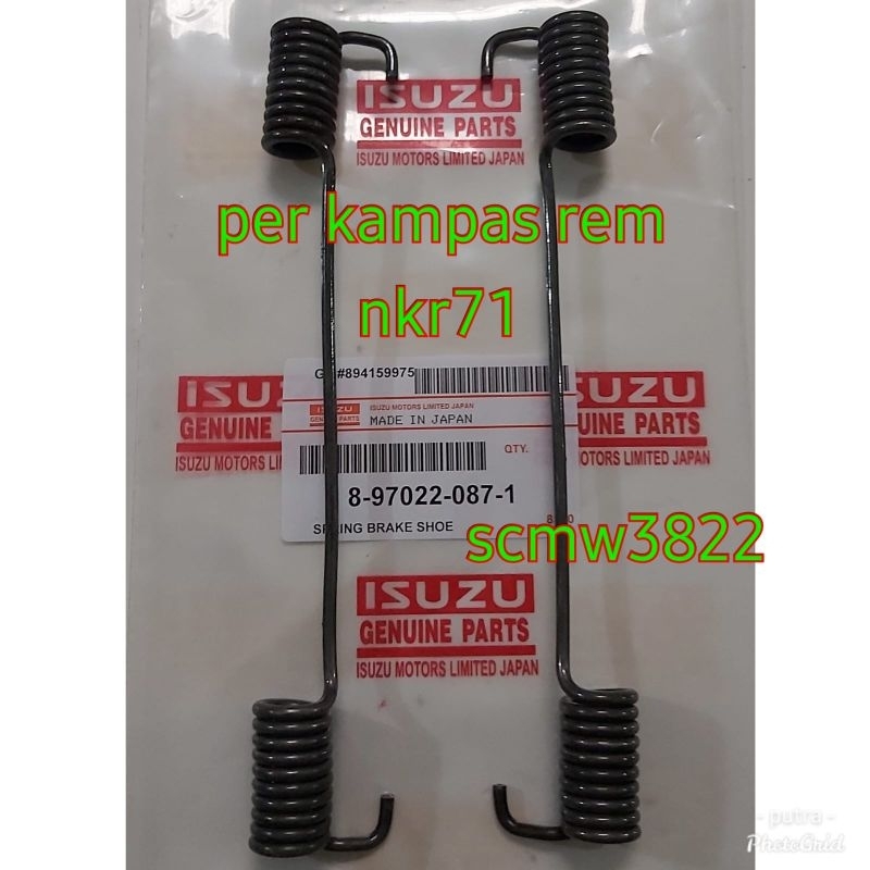 spring brake shoe nkr71 per kampas rem isuzu elf nkr66 nkr71