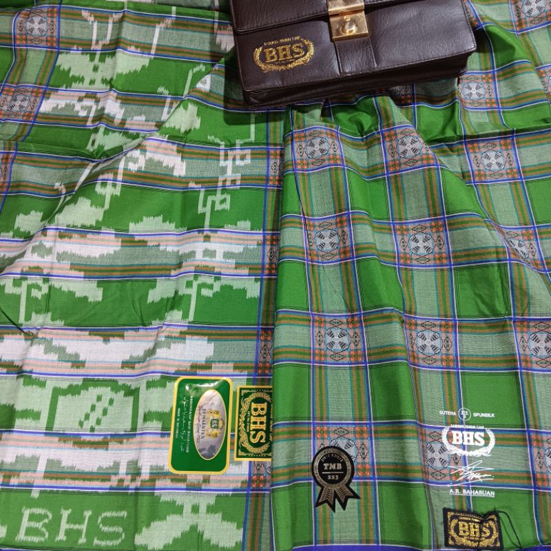SARUNG BHS TKB 2 GRADE GOLD FULL SUTERA 210 SPUNSILK HIJAU