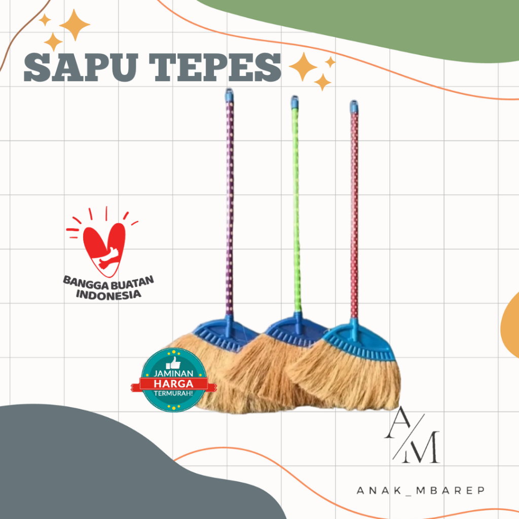 SAPU LANTAI IJUK SABUT KELAPA / SAPU LANTAI IJUK SABUT KELAPA TERMURAH / SAPU TEPES BUNGKUS