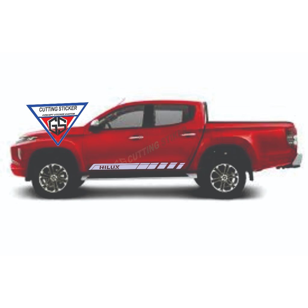 sticker les bawah pintu mobil hilux sticker  cutting hilux sticker variasi
