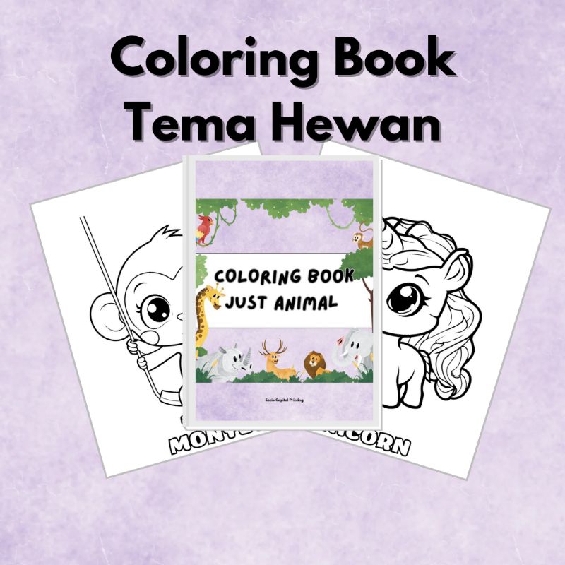 

Coloring Book Buku Mewarnai Anak Bergambar Tema Hewan