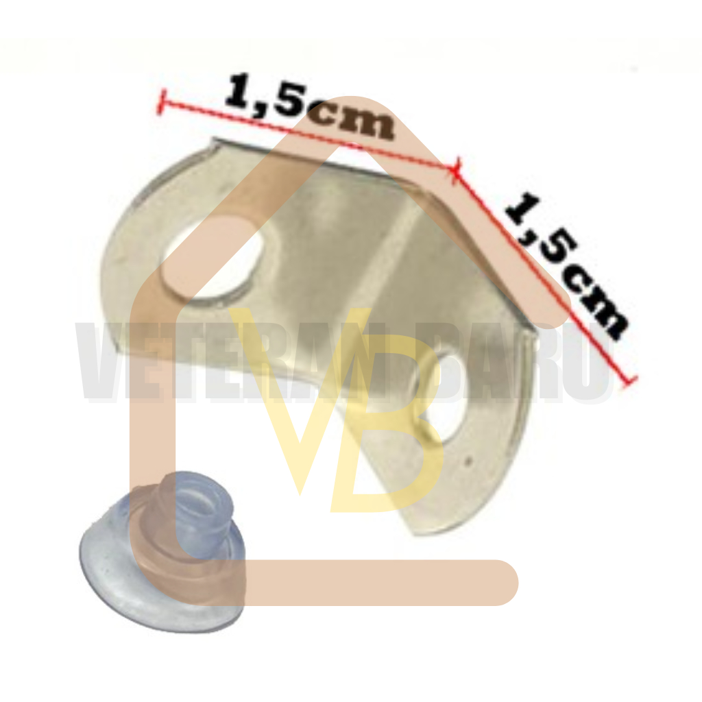 Ambalan Cop Kaca Skrup AKP 15 / Ambalan Siku L / Tatakan Kaca L / Ambalan Plat L Kop Karet