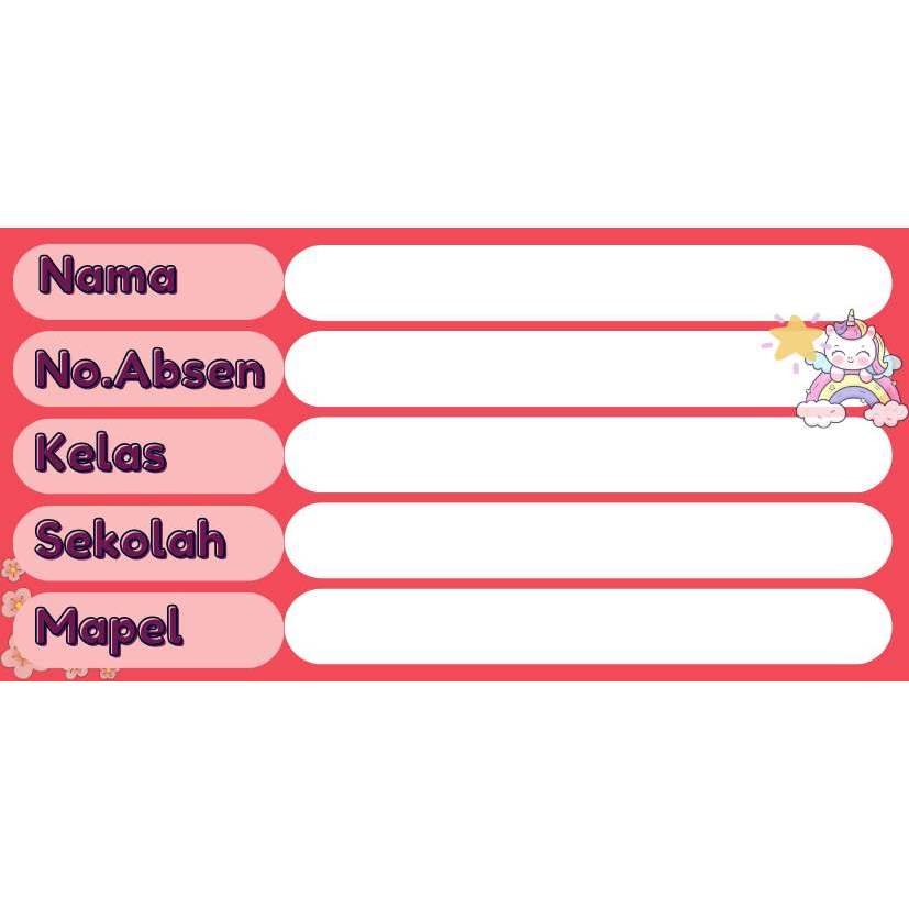 

Sticker /Stiker Nama Siswa