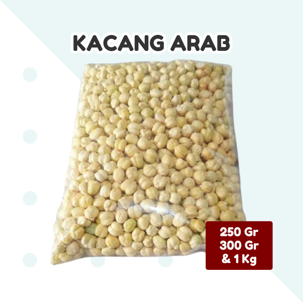 

Kacang Arab kg | Kacang Chickpea 250gr 500gr dan 1000gr | Kacang Haji Umroh