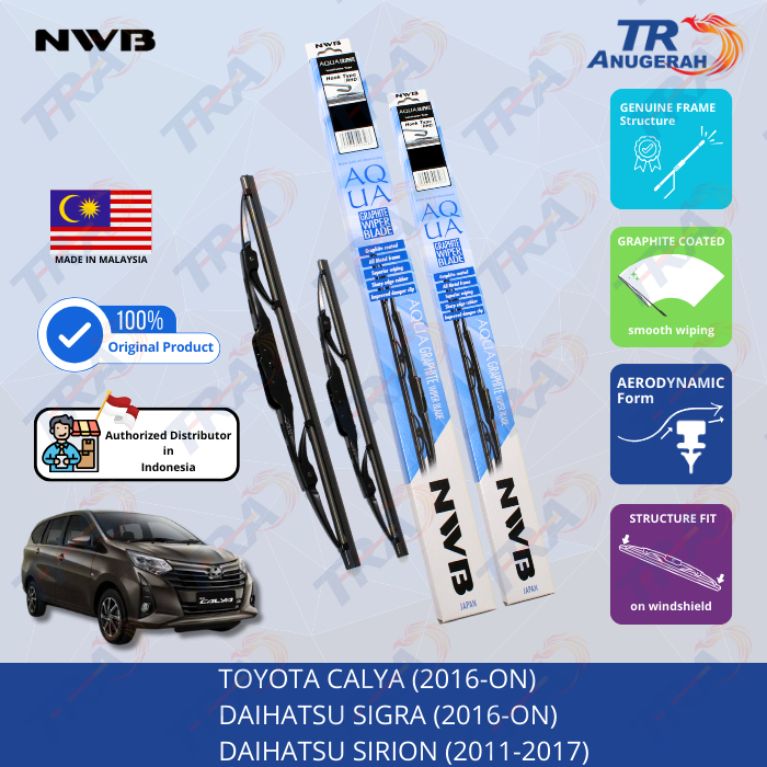 Wiper NWB TOYOTA CALYA,  DAIHATSU SIGRA & SIRION