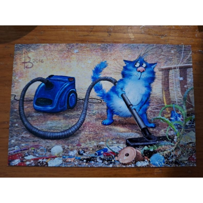 

kartu pos bluecat/bluecat postcard