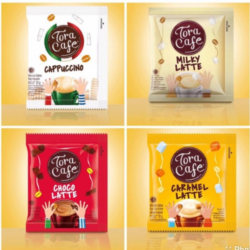 

TORA CAFE CAPPUCINO MILKY LATTE CHOCO LATTE CARAMEL LATTE