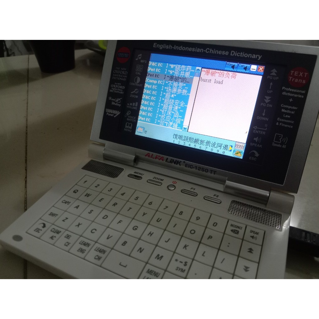 

ALFALINK EIC 1250 TT KAMUS ELEKTRONIK lcd warna