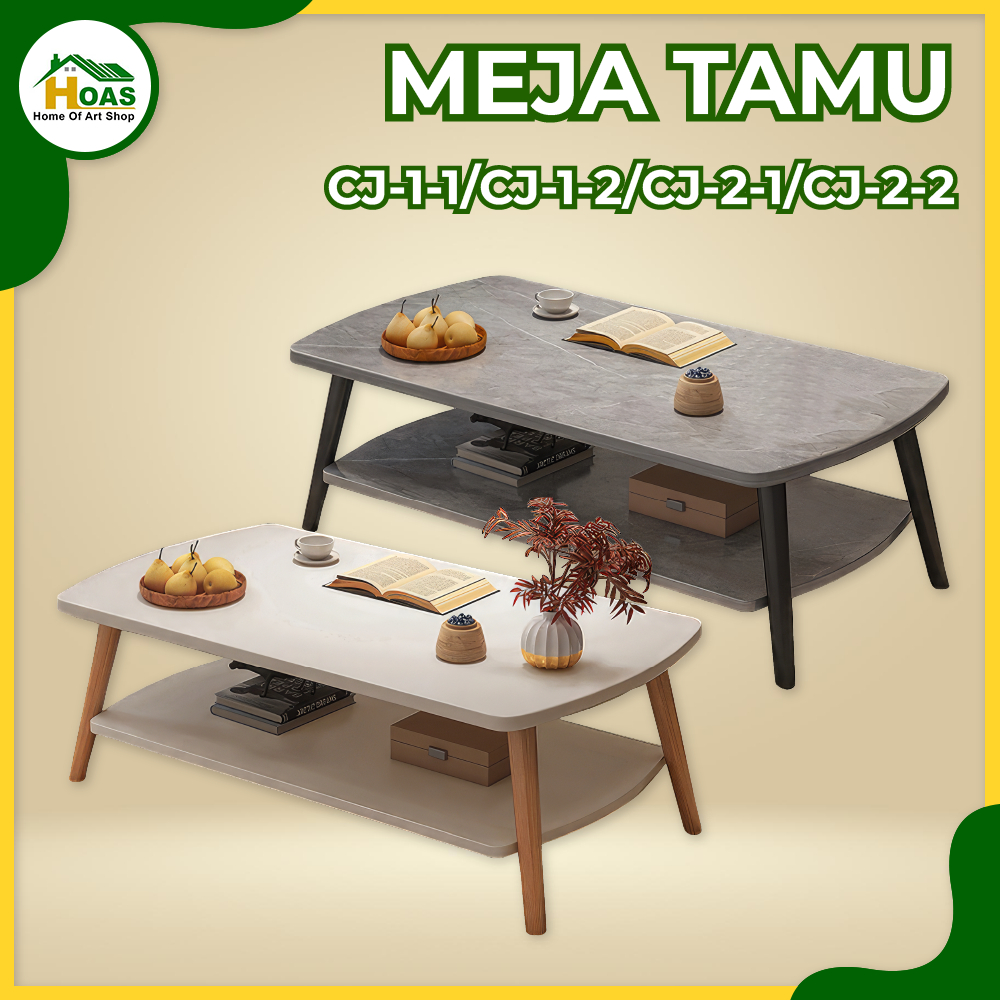 Hoas Official Shop Meja Tamu Meja Kopi Coffee Table Meja Tamu Minimalis Modern Meja Minimalis