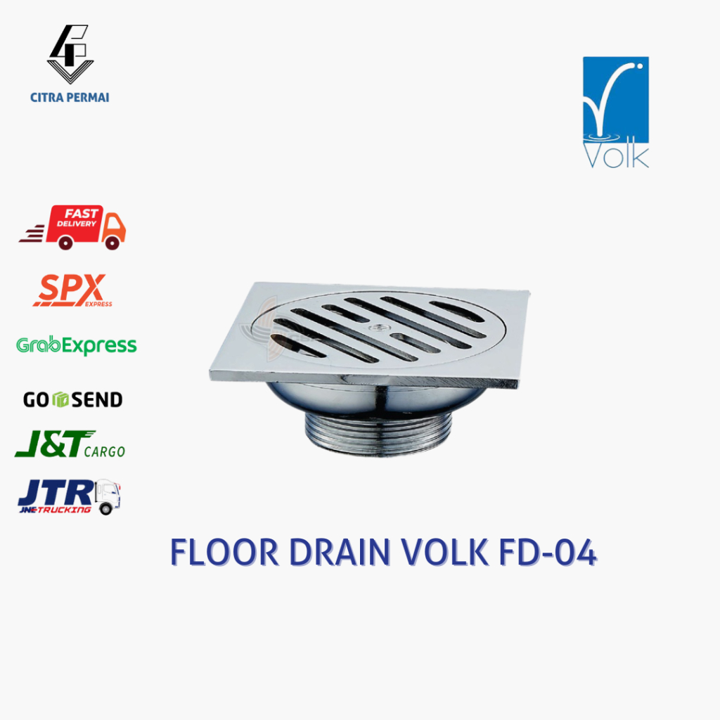 FLOOR DRAIN SARINGAN LANTAI VOLK FD-04 / SARINGAN GOT / SARINGAN KAMAR MANDI