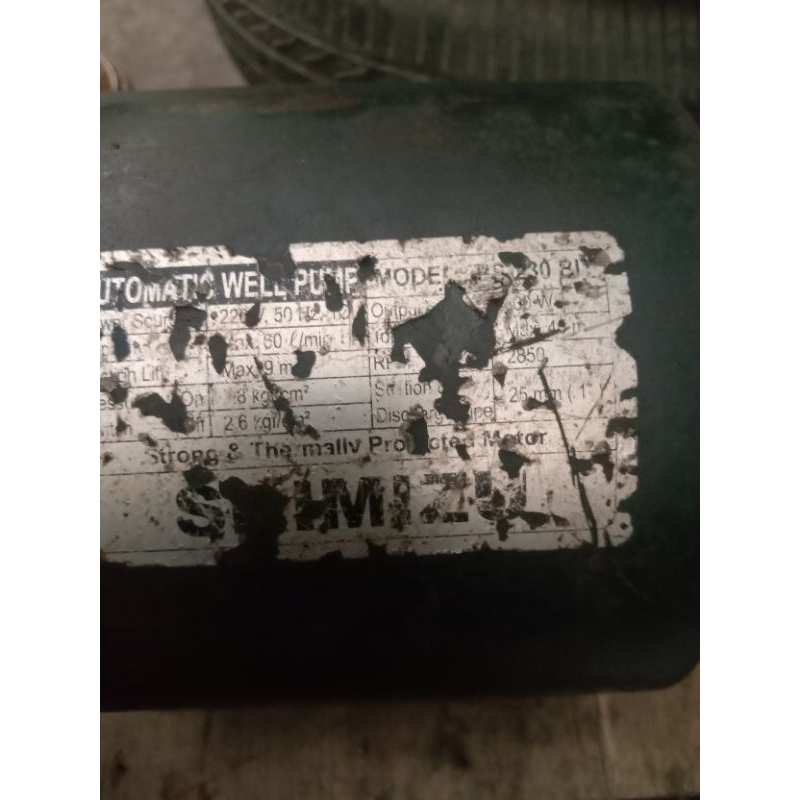 body pompa air simizu