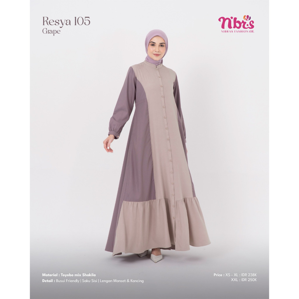 #Dress #Gamis #Fashion Wanita #Resya115 #Resya105 #Nibras