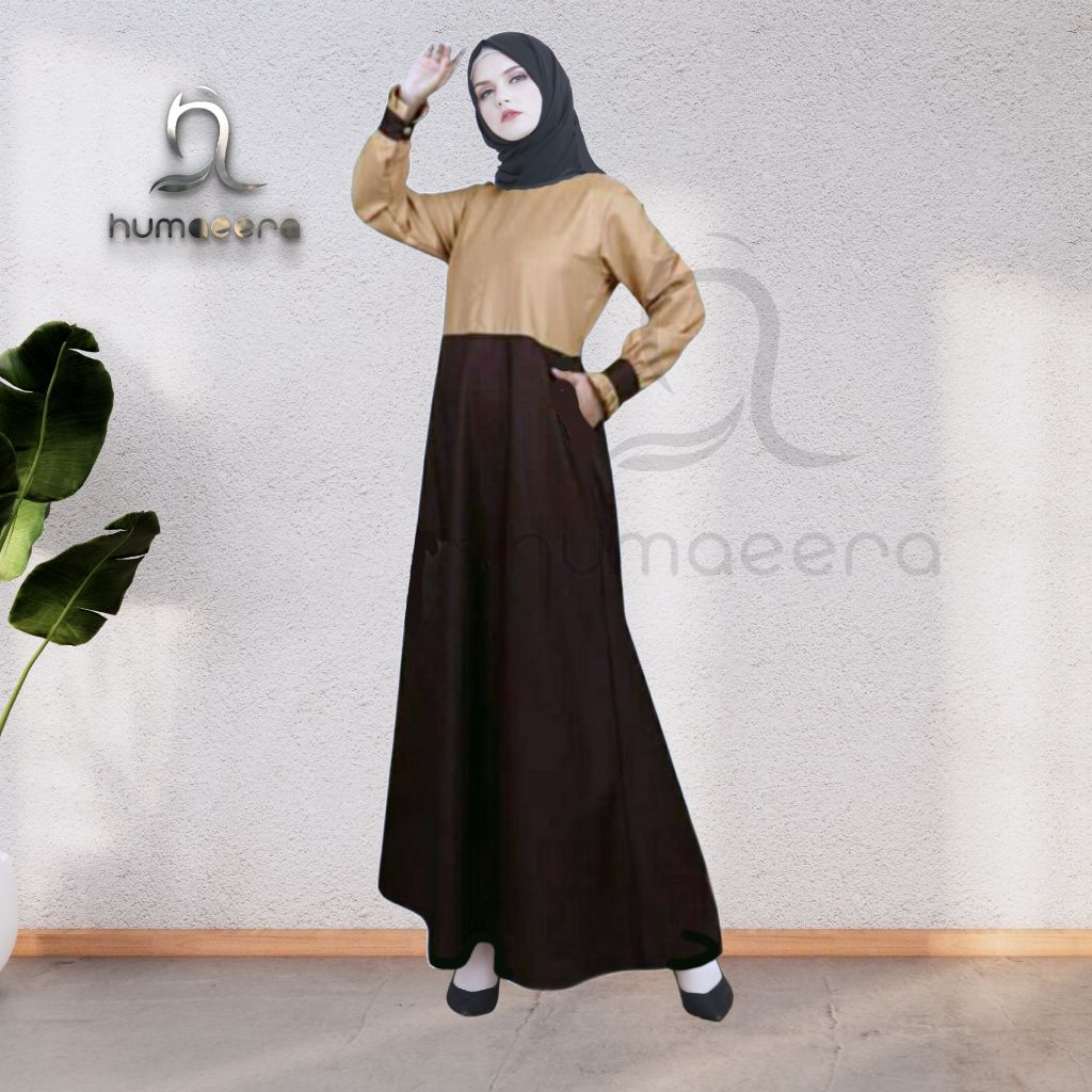 Baju pramuka Gamis toyobo Syari ori PNS seragam dinas Pemda Khaki PDH wanita Kekinian FZT busui