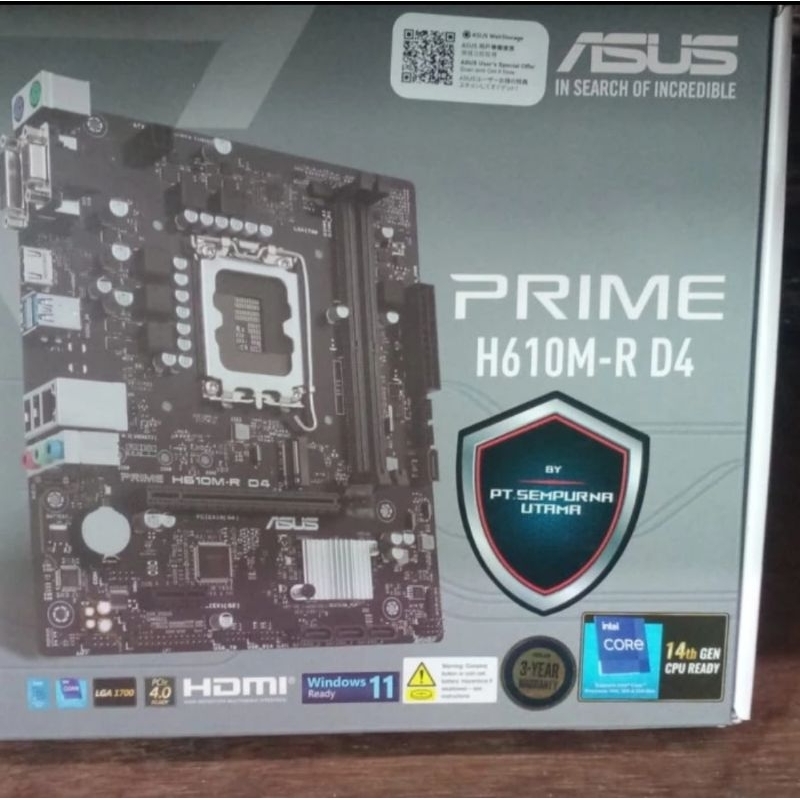 MOTHERBOARD ASUS H610M R LGA 1700