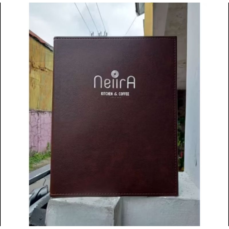 cover menu A4  custom Logo+  Ring Binder - Cafe Resto Hotel DLL - isi pelastik 10 Lembar