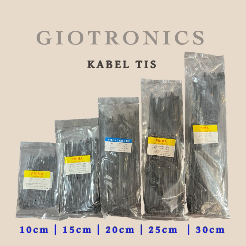 

NYLON Kabel Ties Tis Hitam 10cm/ 15cm/ 20cm/ 25cm/ 30cm harga 1pack isi 100pcs