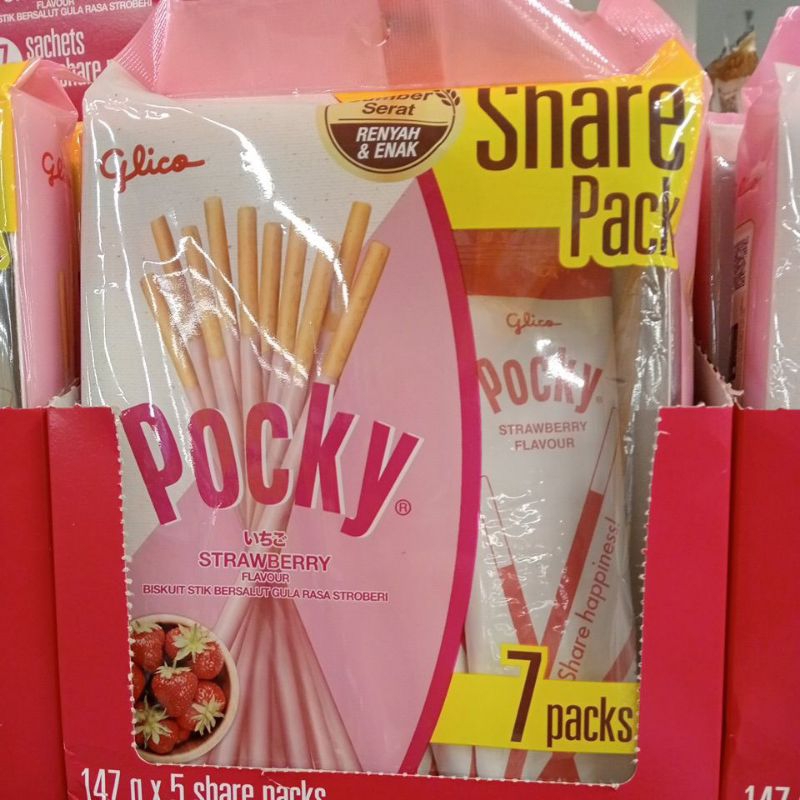 

Pocky Sharepack Strawberry Glico Isi 7