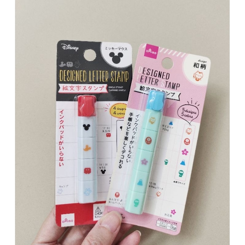 

Stamp Pensil Cap Mickey Disney Daruma Designed Letter Stamp Japan