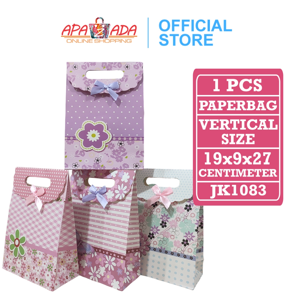 

Apazada - Paperbag Vertical Size 19x9x27 Cm / Kado Souvenir Packaging / Gift Bags JK1083