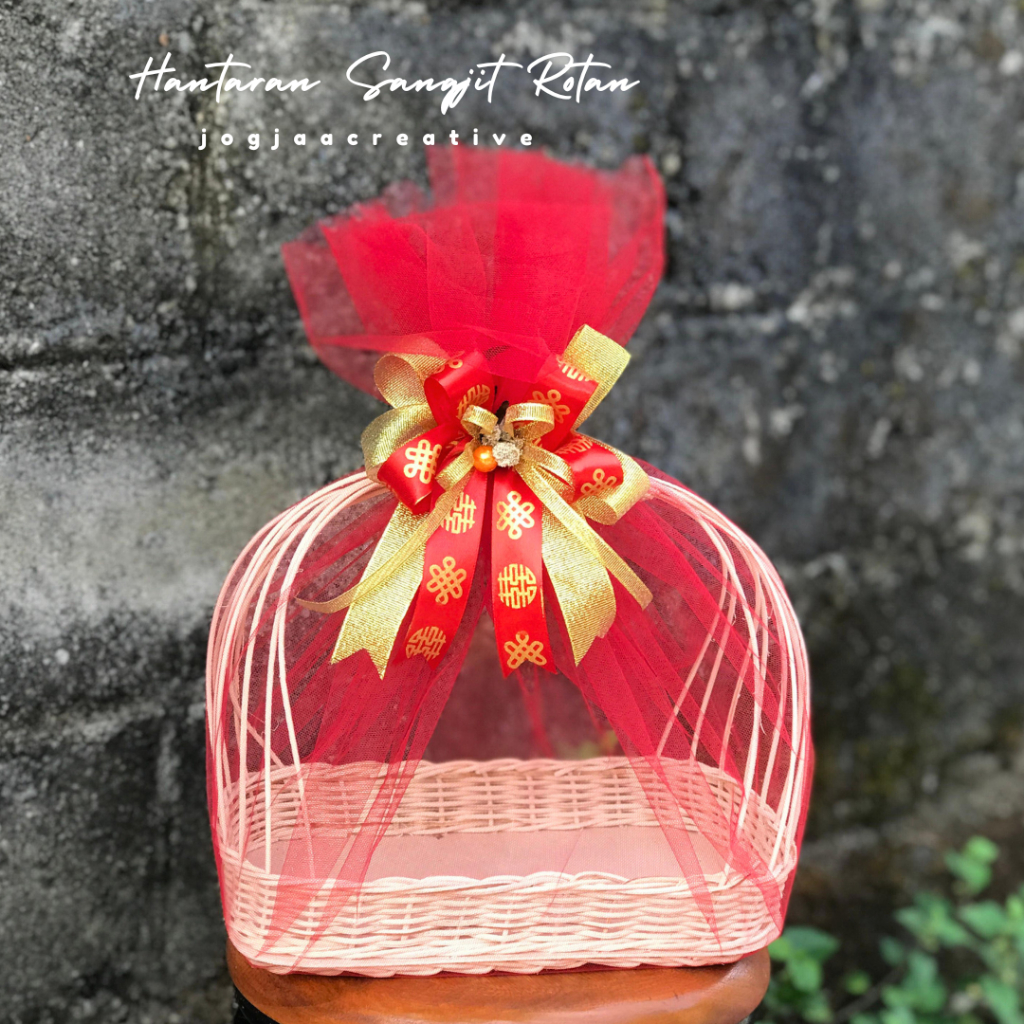 Hantaran Rotan Sangjit/Shuang Xi keranjang hantaran rotan parcel rotan pelangi / keranjang parcel ha