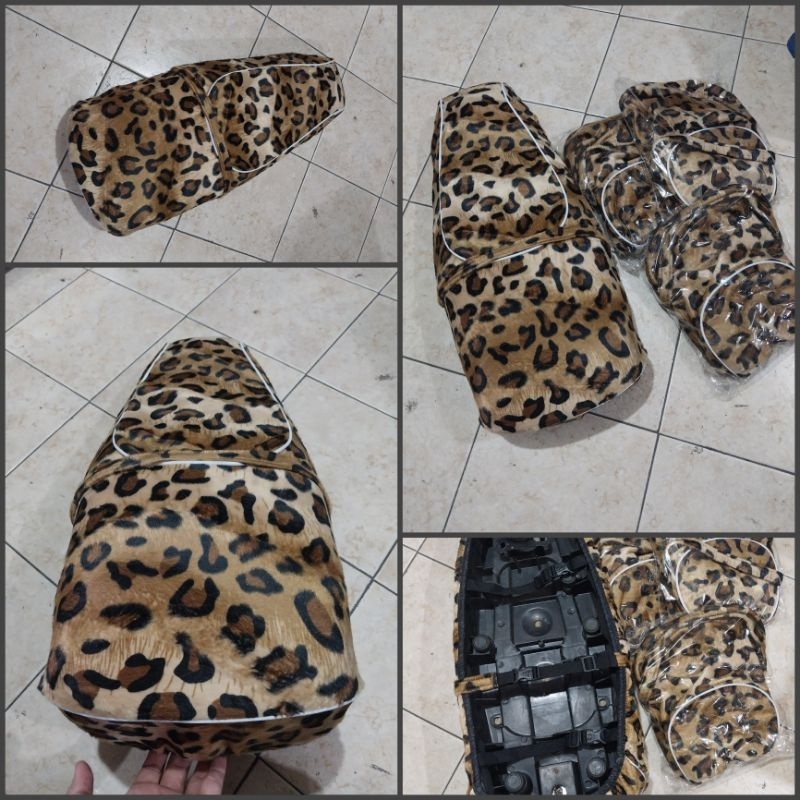 VESPA COVER JOK NEW PX 150 LEOPARD KUNING