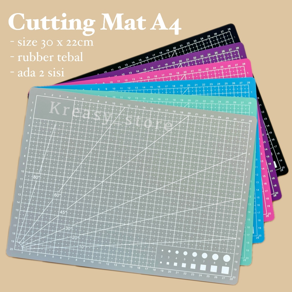 

Alas Potong A4 30x22cm Warna Warni - Cutting Mat Ukuran A4 - Alas Kerajinan Memotong - Alas Meja Aesthetic Lucu - Alat Potong dan Membentuk Clay - Crafting Mat Pad - Work Cutting Pad