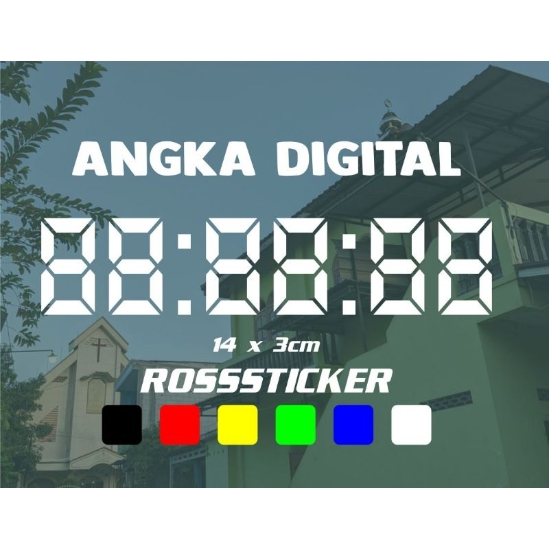 

sticker angka digital custom cutting sticker murah